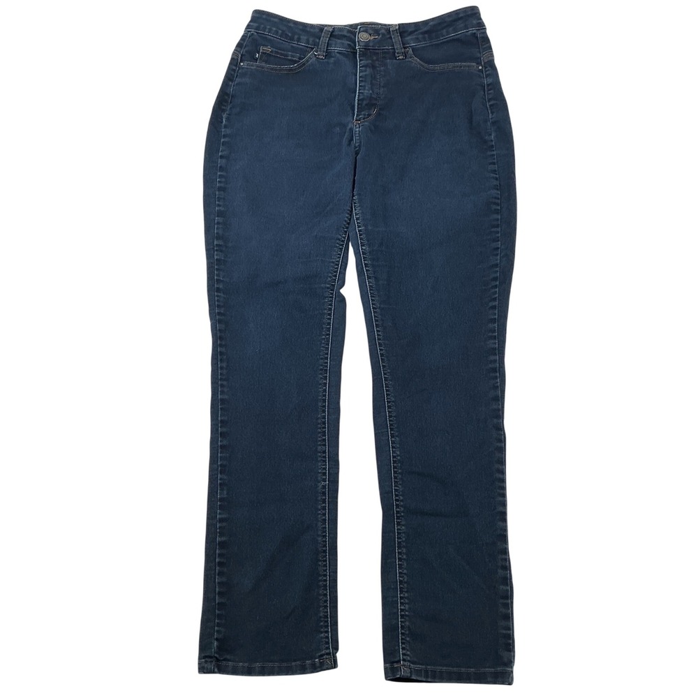 Lee Easy Fit Straight Leg Jeans Womens 14M Dark Wash High Rise Denim Y2K Mom